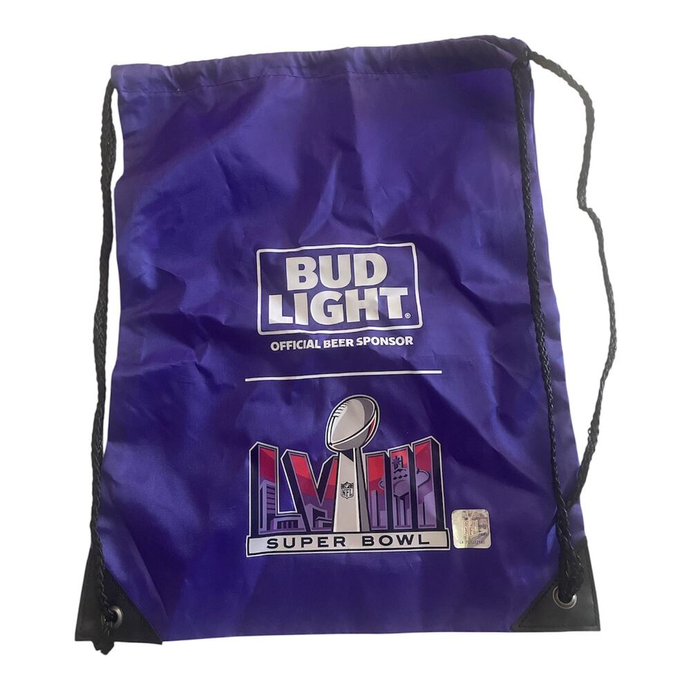 Bud Light Super Bowl LVlll  Drawstring Cinch Back Pack